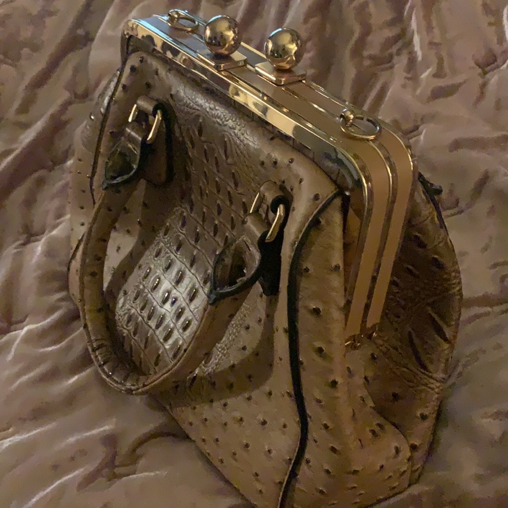 Pretty faux alligator clutch purse